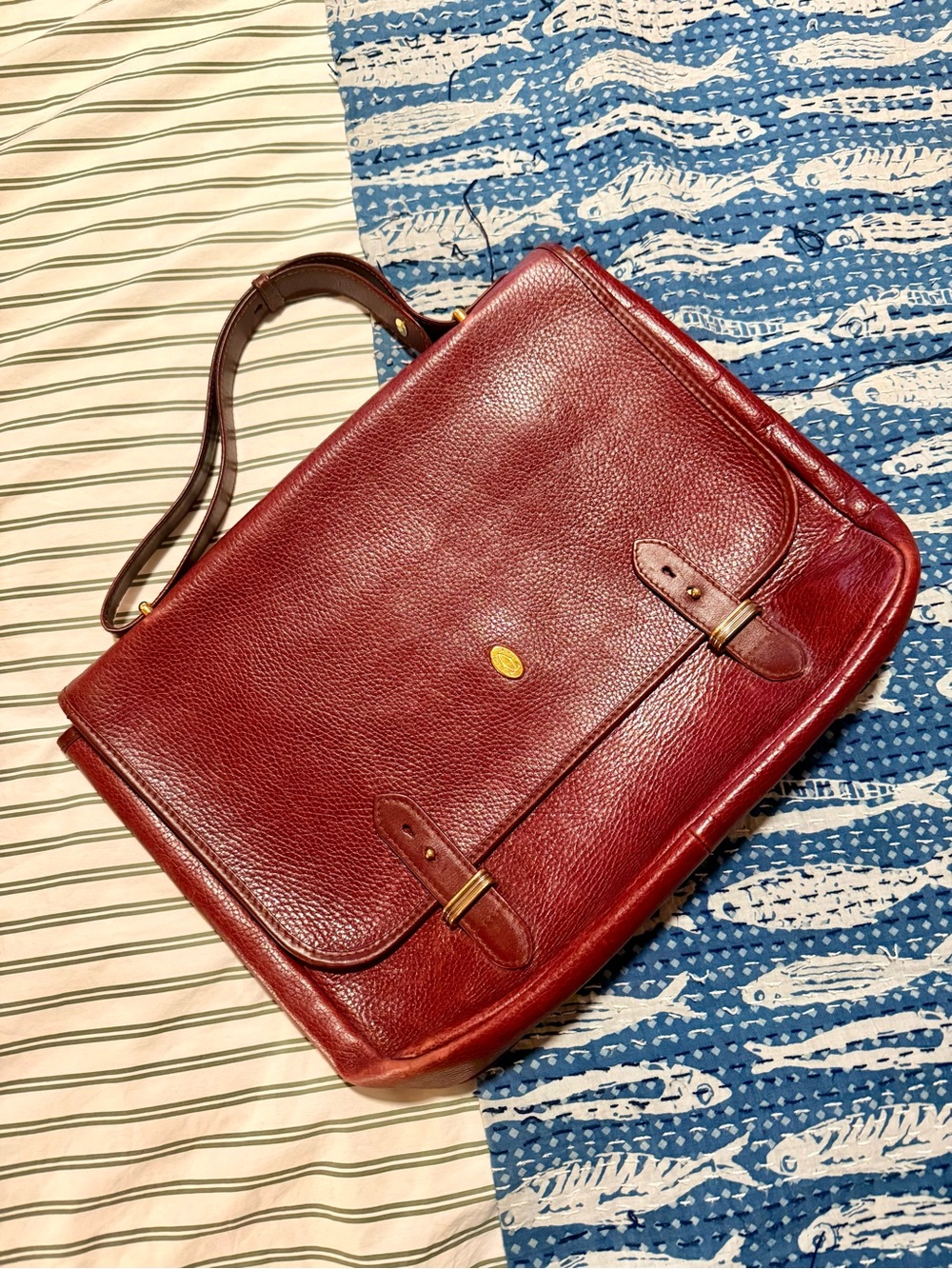 Original Vintage Must de Cartier Portfolio Briefcase Deep Burgundy - Picture 1 of 7